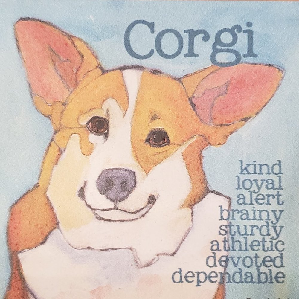Absorbent Stone Coasters - Corgi